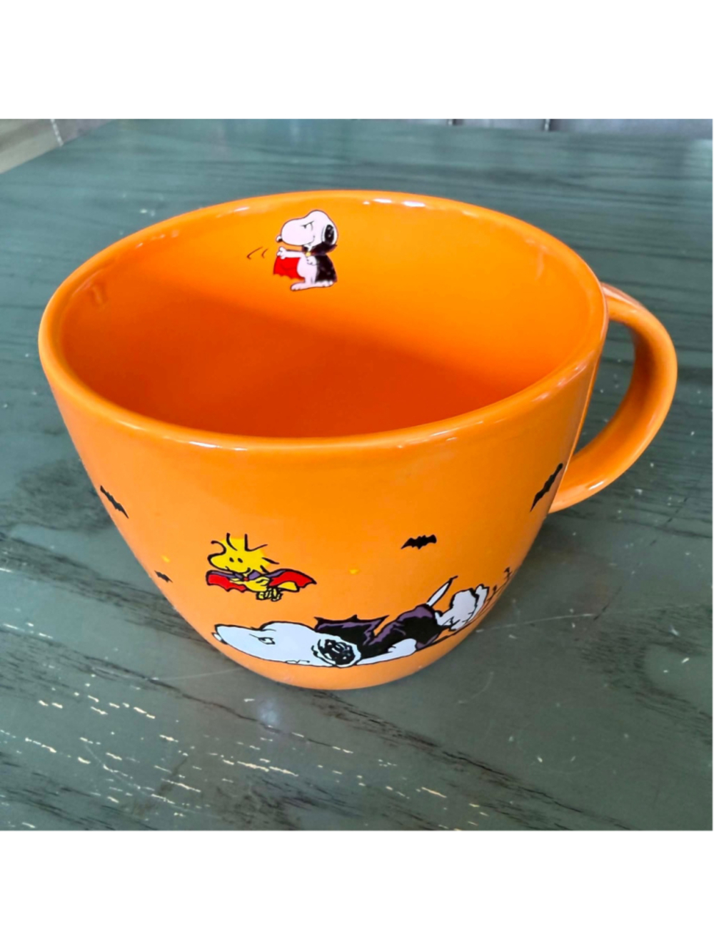 Peanuts Halloween Snoopy & Woodstock Orange Jumbo Mug 2025 Gibson